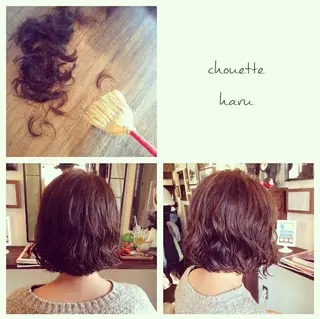 ミディアム カラー パーマ サダハルカ |chouetteのヘアスタイル