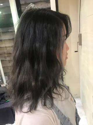 セミロング カラー パーマ ヘアアレンジ メンズ キッズ ネイル マツエク・マツパ 神山 昌子のヘアスタイル