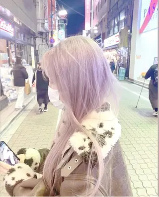 ロング カラー 推し活/韓国/ブリー チカラーminamiのヘアスタイル