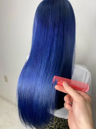 ロング 白髪ぼかし、髪質改善 富田隼仁のヘアスタイル