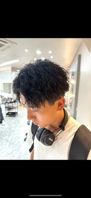 パーマ メンズ 梅田中崎町メンズ 美容師ユースケのヘアスタイル