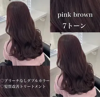 カラー 🤍ブリーチなし ブラウンhimi🤍のヘアスタイル