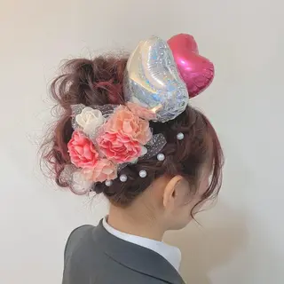 ヘアアレンジ シールエクステ✨️韓 国羽エクステ🪽和希のヘアスタイル