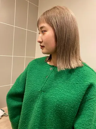 ミディアム カラー メンズパーマ💈藤田 晃志のヘアスタイル