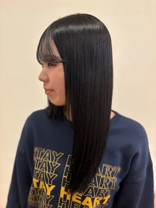 ロング カラー り このヘアスタイル