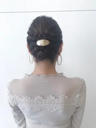 ミディアム ヘアアレンジ un 溝の口 伊豆本のマツエク・マツパデザイン