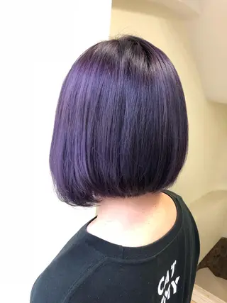 ミディアム カラー クボキ サヤのヘアスタイル