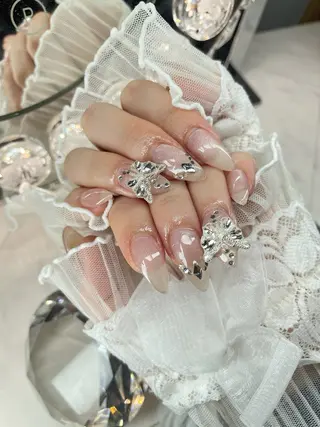 ネイル 23時まで❤︎韓国、 ワンホンネイルのネイルデザイン