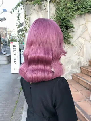 セミロング カラー ヘアアレンジ Bob&ハイトーン 専門家CHIHIROのヘアスタイル