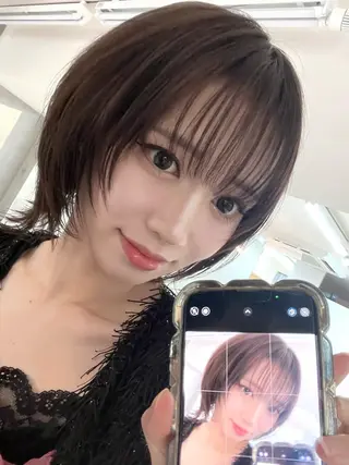 ショート ウルフ🦋顔まわり ❤︎ ͛MEIのヘアスタイル