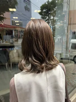 ミディアム カラー ヘアアレンジ 🫧髪質改善/縮毛 矯正/RIKOのヘアスタイル