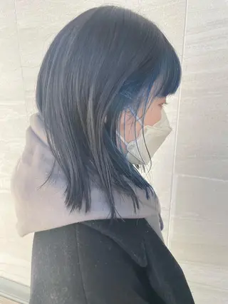 ミディアム カラー 田島 仁美のヘアスタイル