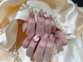 ネイル ネイルサロンAiri 長さ出し·シンプルのネイルデザイン