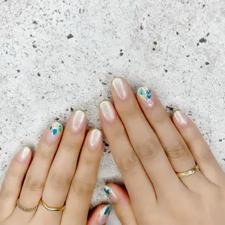 セミロング カラー パーマ ヘアアレンジ メンズ キッズ ネイル マツエク・マツパ Salon Ｋのネイルデザイン