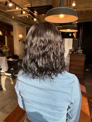 ミディアム パーマ the BRIDGE 加藤みのりのヘアスタイル