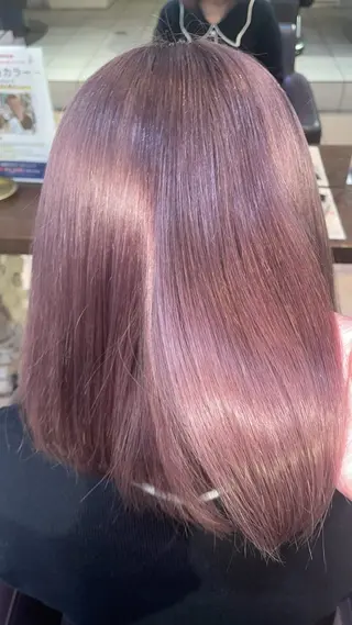 セミロング カラー lee甲子園 momokaのヘアスタイル