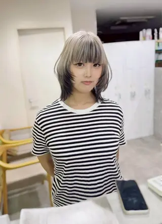 ミディアム カラー レイヤー/ショート chere狭山のヘアスタイル