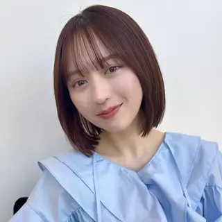 ミディアム カラー 顔まわり🥨レイヤー /透明感/水口舞奈のヘアスタイル