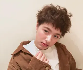 ショート カラー パーマ ヘアアレンジ 【ツヤ髪美容師】 ツダケイスケのヘアスタイル