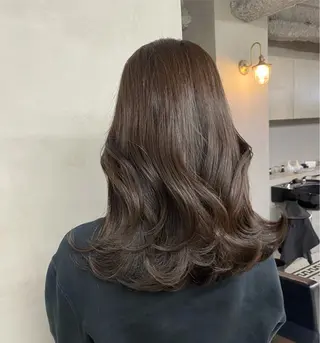 ロング カラー 新宿/韓国ヘア/ 髪質改善ストレートのヘアスタイル