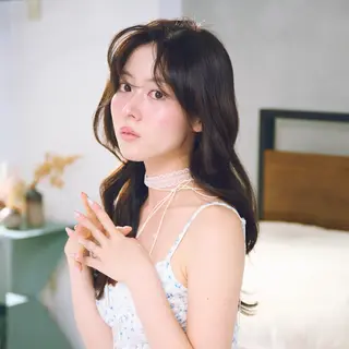 ロング カラー HINA🎀韓国ヘア エクステ/小顔カットのヘアスタイル