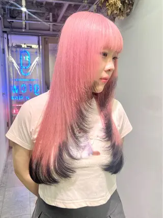 カラー 渋谷🎨ブリーチ特化 ×エクステ🎨レンのヘアスタイル