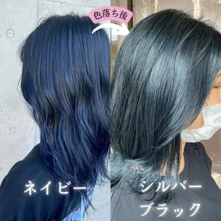 ミディアム カラー 川越 輝梨奈のヘアスタイル