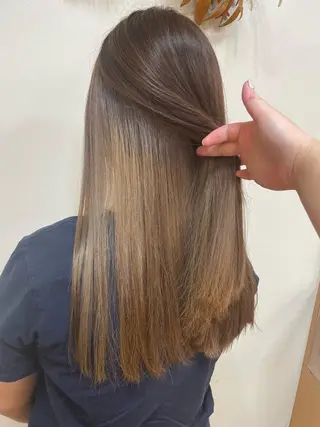 ロング カラー 韓国ヘア 🤍中西麻友🤍のヘアスタイル