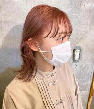 ミディアム カラー パーマ ヘアアレンジ メンズ キッズ ネイル マツエク・マツパ モリモト サナのヘアスタイル