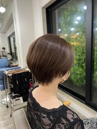 ショート カラー 韓国風　くすみカラー パーマKOUKIのヘアスタイル
