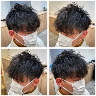 パーマ メンズ レイヤー/艶カラー 奥野恭平のヘアスタイル