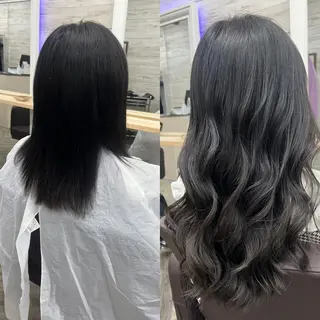 セミロング 枝毛カット&髪質改善 満足NO.1岡しゃんのヘアスタイル