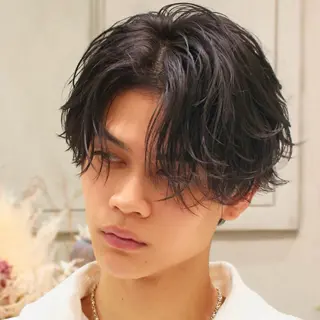 ミディアム カラー パーマ 【池袋店 店長】伊藤 昂樹/曲がる縮毛矯正のヘアスタイル