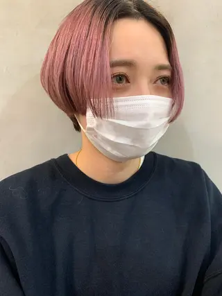 ショート 小顔レイヤー×コンパ クトボブ/林隆平のヘアスタイル