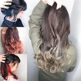 ロング カラー パーマ ヘアアレンジ メンズ キッズ ネイル マツエク・マツパ 新宿駅近♡友達とOK 🦋W -ワット -のヘアスタイル