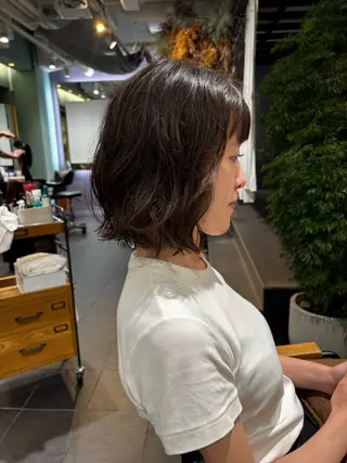 ショート パーマ オーガニックカラー/ 表参道/ルカのヘアスタイル