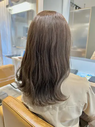 セミロング カラー 縮毛矯正×艶カラー /中村勇太のヘアスタイル
