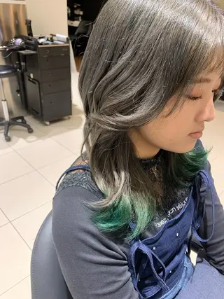 ミディアム レイヤー/韓国風/ 縮毛矯正/沖谷航のヘアスタイル