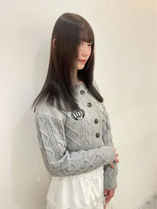 ロング カラー 盛れる顔まわり✨🎀 レイヤー別所好葉のヘアスタイル
