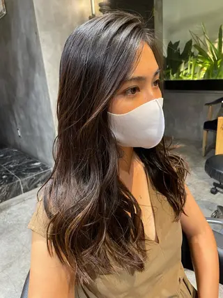 ロング ヘアアレンジ 髪質改善カラー&TR 縮毛矯正/弱酸性矯正のヘアスタイル