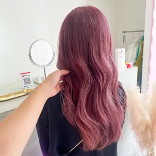 ロング カラー 🎀ダブルカラー/ ピンク×ガーリー🎀のヘアスタイル