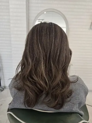 セミロング 【ハイライトに自信】 福田 将太のヘアスタイル