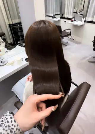 ロング 韓国風✨髪質改善✨ 縮毛矯正✨松浦知奈美のヘアスタイル
