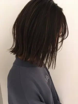 ミディアム カラー 坂上 岳のヘアスタイル