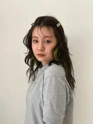 ロング 松井ゆら/ 酸性ストレート/暖色のヘアスタイル