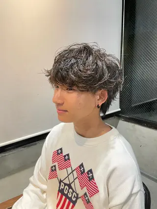 ショート パーマ メンズ 美髪/透明感/レイヤ ーTATSUKI☘️のヘアスタイル
