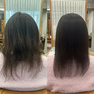 ロング カラー パーマ 🌼髪質改善/透明感 艶髪タケドミのヘアスタイル