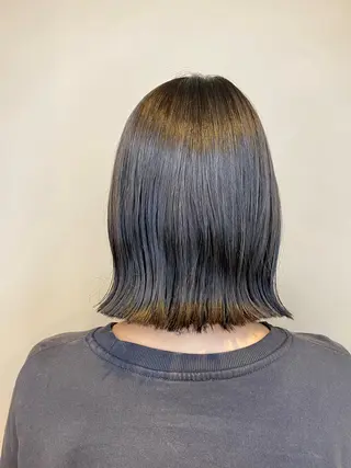 ショート カラー オーガニックカラー/ 髪質改善/暗髪/ボブのヘアスタイル