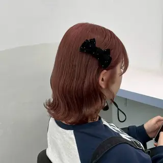ミディアム カラー 💎トレンドカラー 💎桃羽のヘアスタイル
