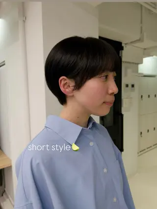 ショート ショートカット/ ベージュ/moekaのヘアスタイル